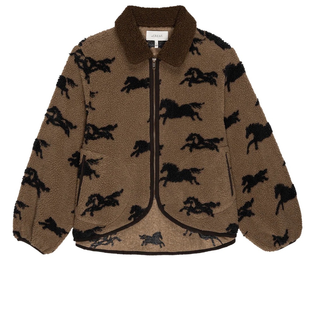 THE GREAT Pasture Fleece Jacket in Light Hickory